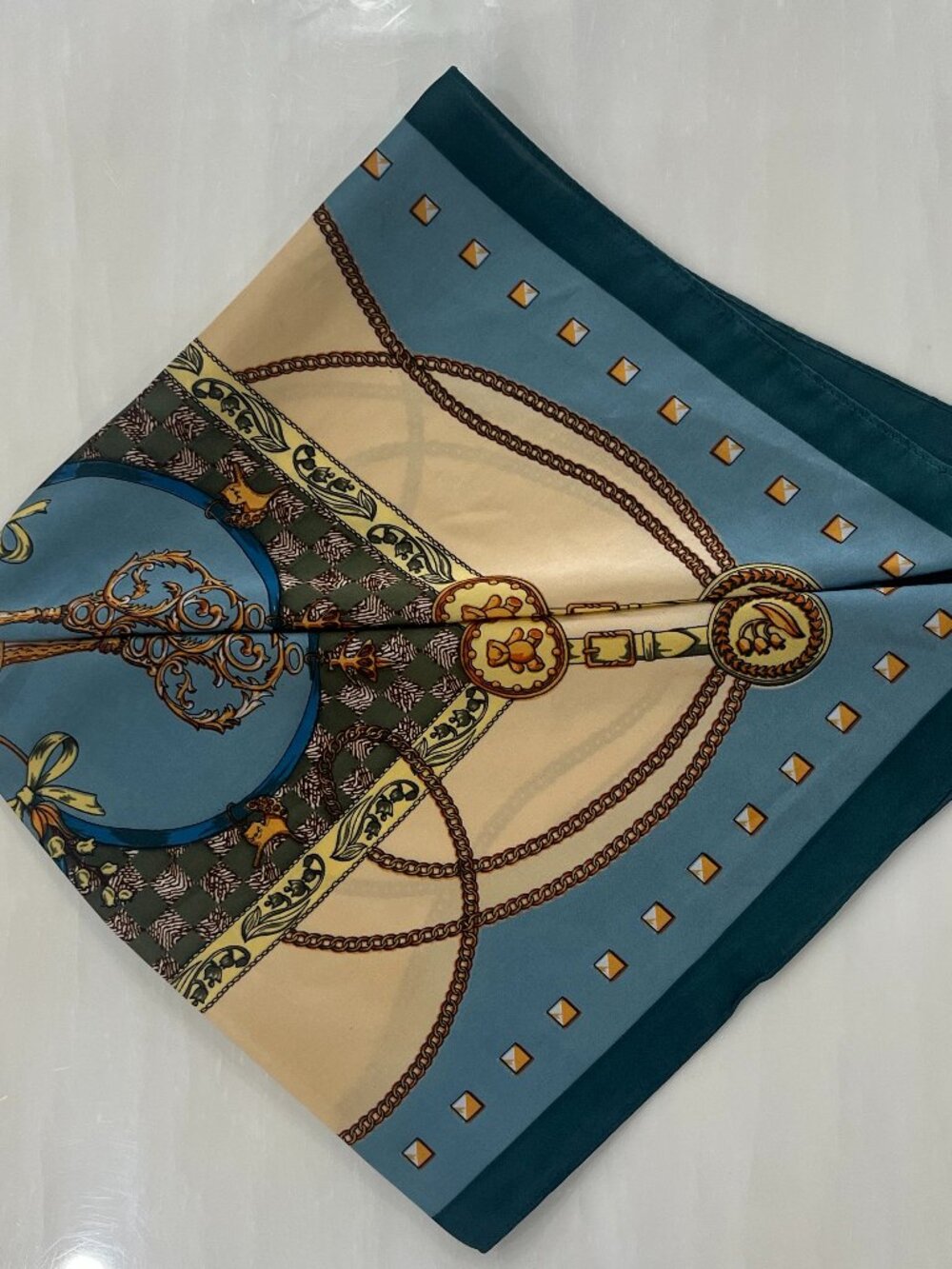 Beautiful Silky Feel Lightweight Square Neck Scarf For Woman